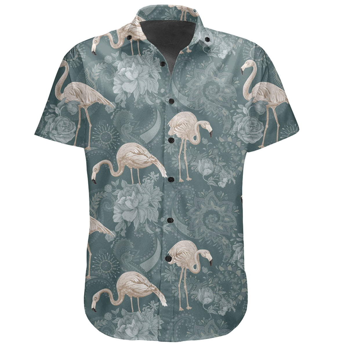 Hawaiian Shirt - Tropical Flamingos And Tropical Plants Shirt - Polynesian Pride