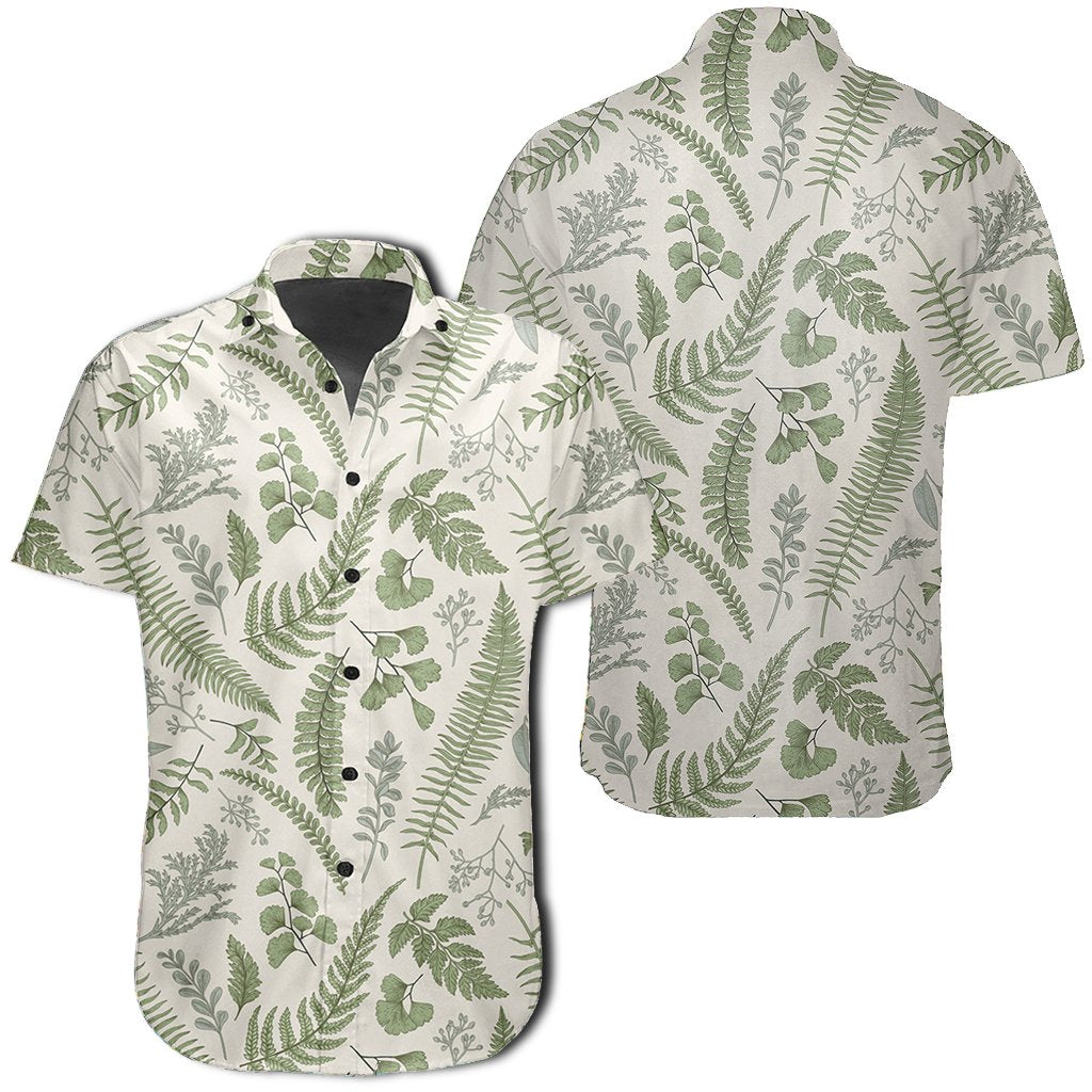 Hawaiian Shirt - Tropical Green Pattern Shirt Unisex Black - Polynesian Pride