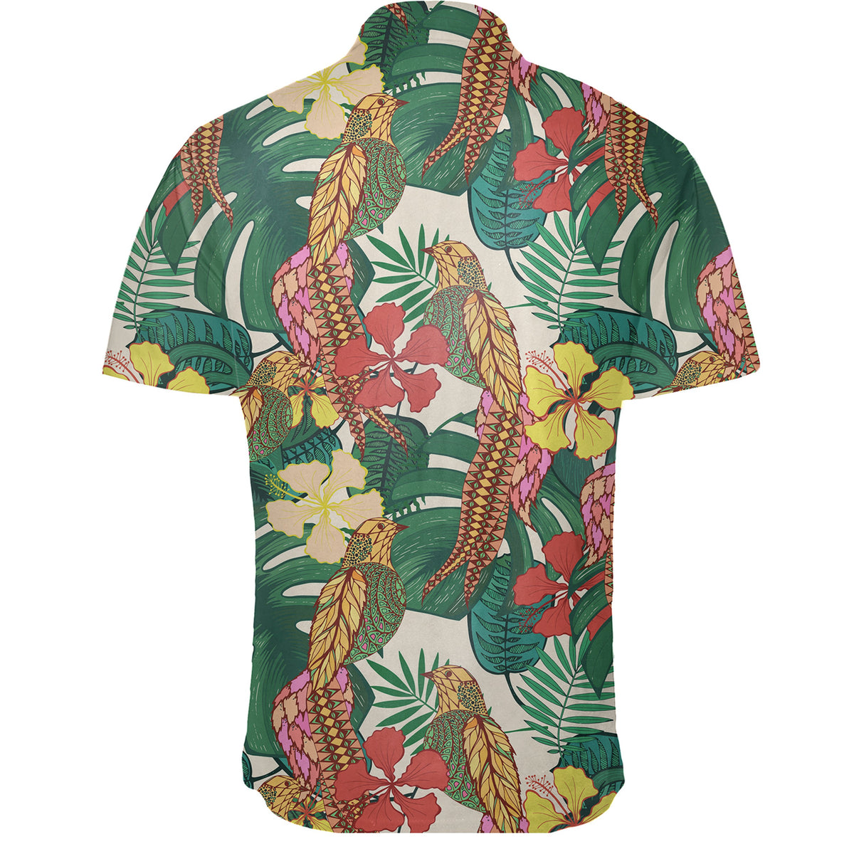 Hawaiian Shirt - Tropical Leaves Flowers And Birds Floral Jungle Shirt - Polynesian Pride