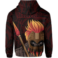 Hawaii Polynesia Legend Red Kanaka Warrior Hoodie - Polynesian Pride