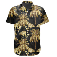 Hawaiian Shirt - Watercolor Flamingos Palm Trees Beautiful Seamless Shirt - Polynesian Pride