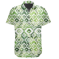 Hawaiian Shirt - White Seamless Ethnic Pattern Monstera Leaf Shirt - Polynesian Pride