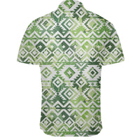 Hawaiian Shirt - White Seamless Ethnic Pattern Monstera Leaf Shirt - Polynesian Pride