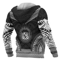 Hawaii Polynesian Chief Custom Zip up Hoodie Black Version - Polynesian Pride