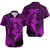 (Custom Personalised) Hawaii Hawaiian Shirt Shark and Turtle Mix Kakau Purple LT9 Purple - Polynesian Pride