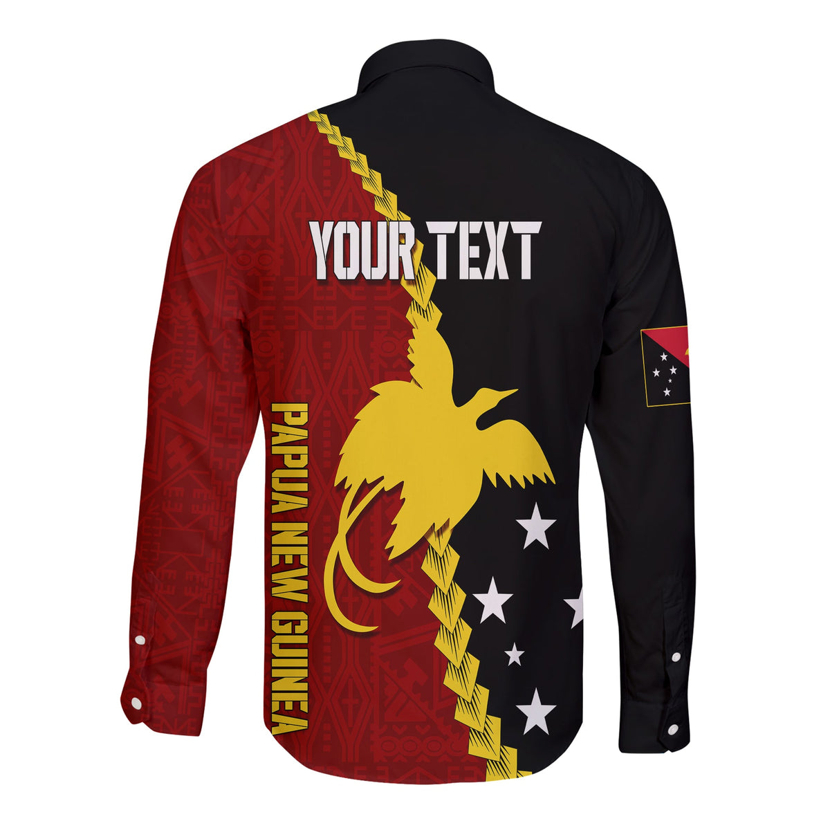 Personalised Papua New Guinea Long Sleeves Button Shirt 47th Independence Anniversary - Motu Revareva LT7 - Polynesian Pride
