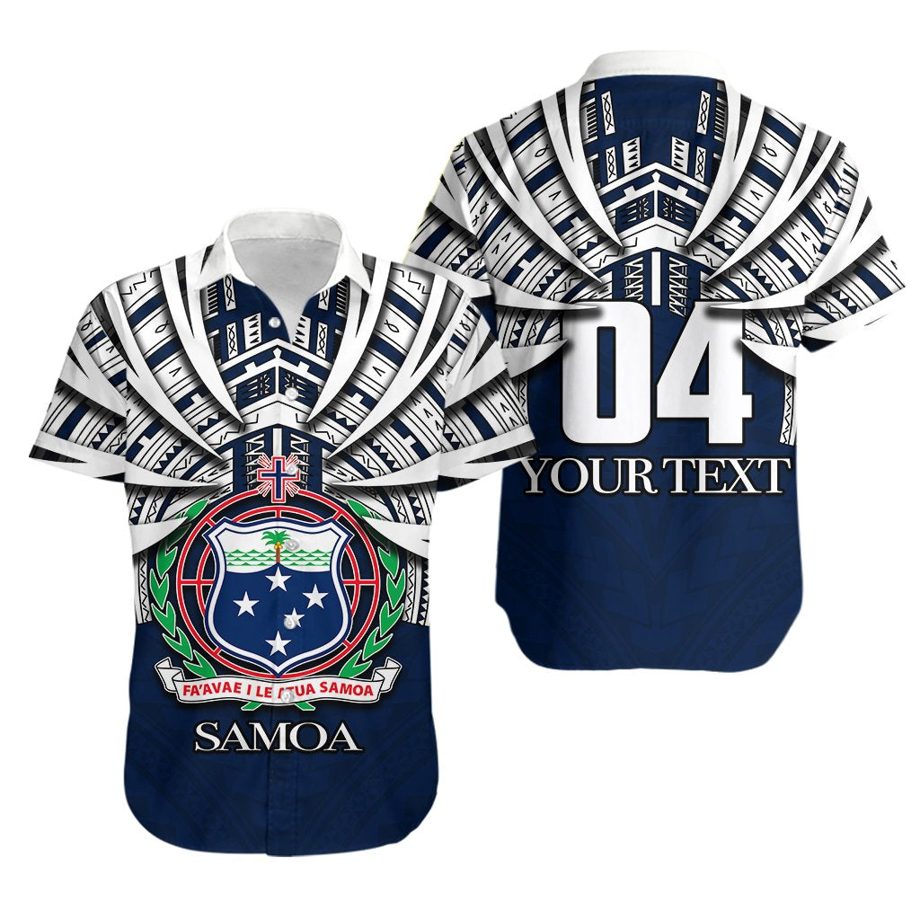 (Custom Personalised) Samoa Hawaiian Shirt Special Polynesian No.4 Unisex Blue - Polynesian Pride