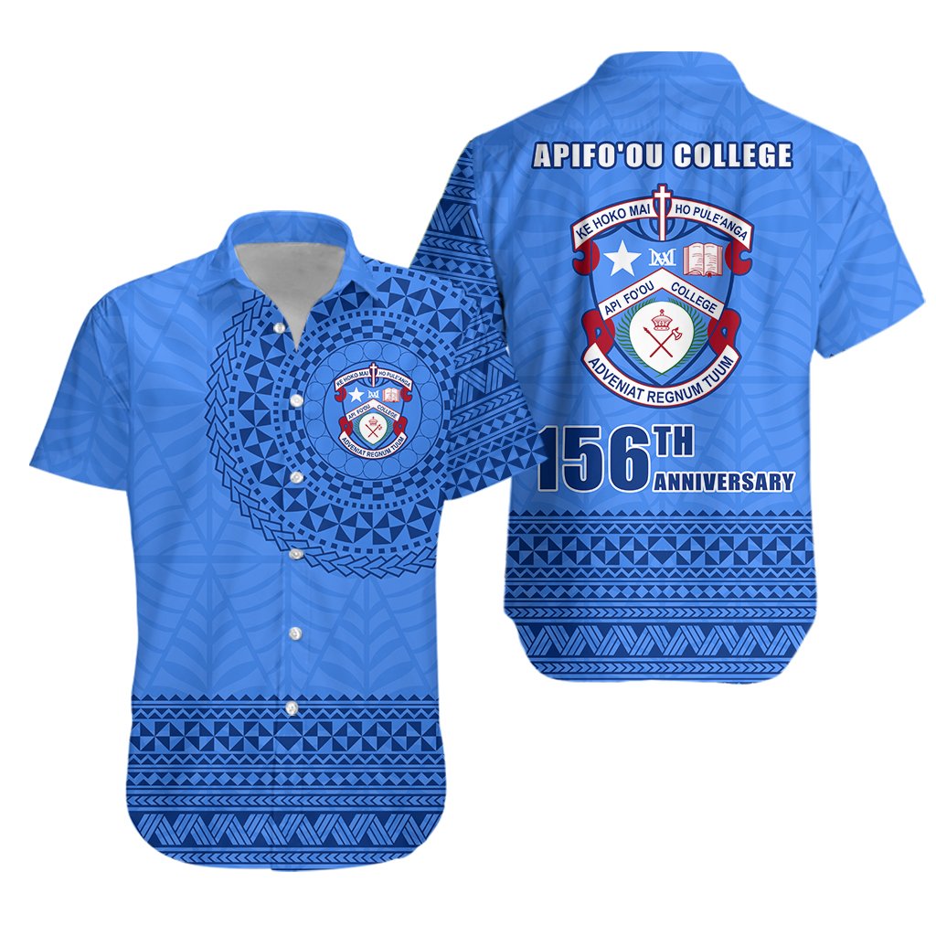 APIFO'OU COLLEGE Hawaiian Shirt Happy Anniversary Unisex Blue - Polynesian Pride