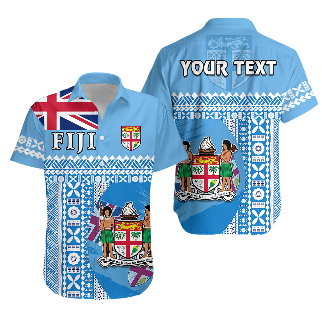 (Custom Personalised) Fiji Dreamy Hawaiian Shirt Tapa Pattern LT13 Unisex Blue - Polynesian Pride