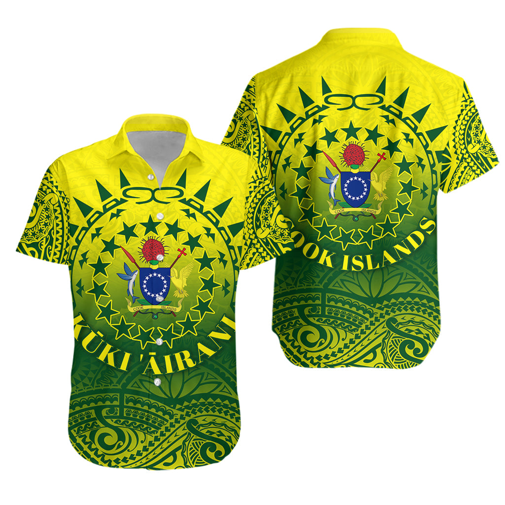 Cook Islands Hawaiian Shirt Polynesian Tattoo Sunshine LT4 Unisex Yellow - Polynesian Pride