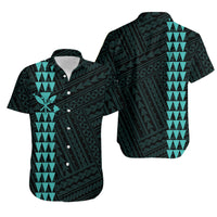 Hawaiian Kakau Matching Dress and Hawaiian Shirt Simple Style No.2 LT6 - Polynesian Pride