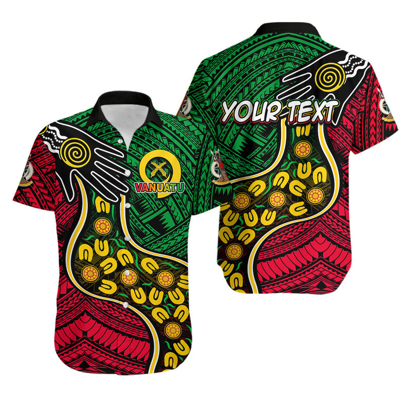 (Custom Personalised) Vanuatu Mix Aboriginal Hawaiian Shirt LT6 Unisex Red - Polynesian Pride