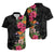 Hawaii Flowers Mix Tribal Pattern Matching Dress and Hawaiian Shirt LT6 - Polynesian Pride