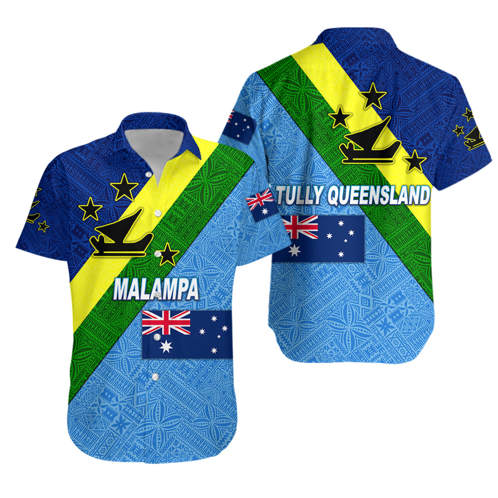 Tully Queensland - Vanuatu Malampa And Australia Flag Hawaiian Shirt Simple Style LT8 Blue - Polynesian Pride