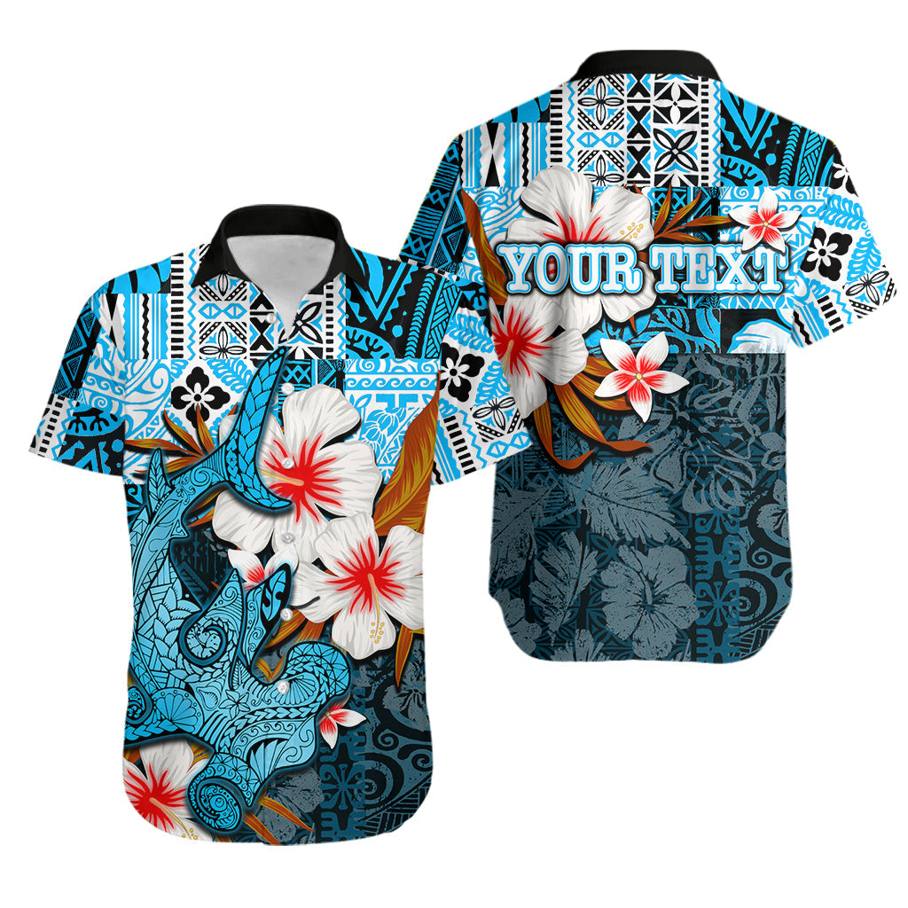 Custom Hawaiian Tribal Hammerhead Shark Tattoo Matching Hawaiian Shirt and Dress with Polynesian Hibiscus LT6 No Dress Art - Polynesian Pride