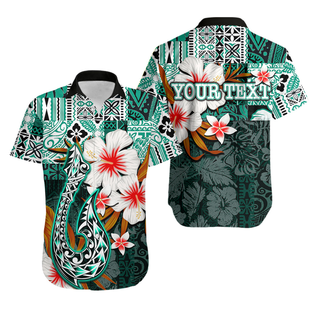 (Custom Personalised) Hawaii Fish Hook Hawaiian Shirt Green Style LT6 Unisex Green - Polynesian Pride