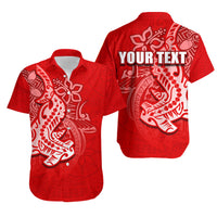 Custom Polynesian Matching Dress And Shirt with Tribal Hammerhead Shark Red LT6 No Dress Art - Polynesian Pride