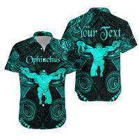 (Custom Personalised) Ophiuchus Zodiac Polynesian Hawaiian Shirt Unique Style - Turquoise LT8 - Polynesian Pride
