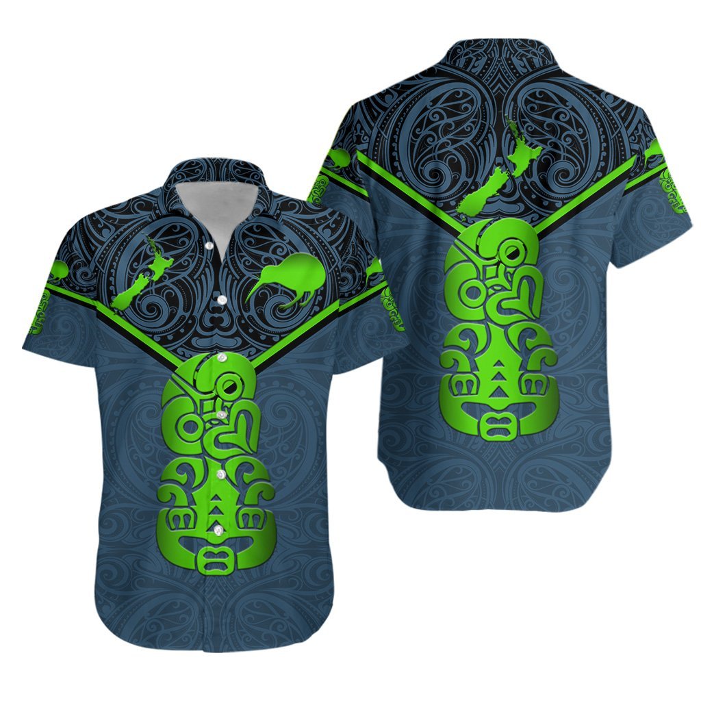 New Zealand Maori Rugby Hawaiian Shirt Pride Version - Navy Unisex Navy - Polynesian Pride