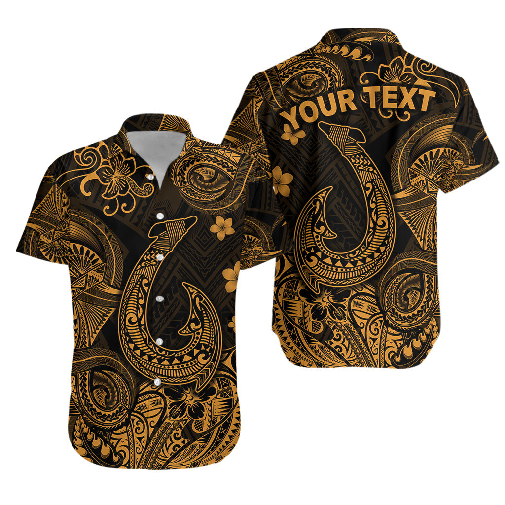 (Custom Personalised) Hawaii Fish Hook Polynesian Hawaiian Shirt Unique Style - Gold LT8 - Polynesian Pride