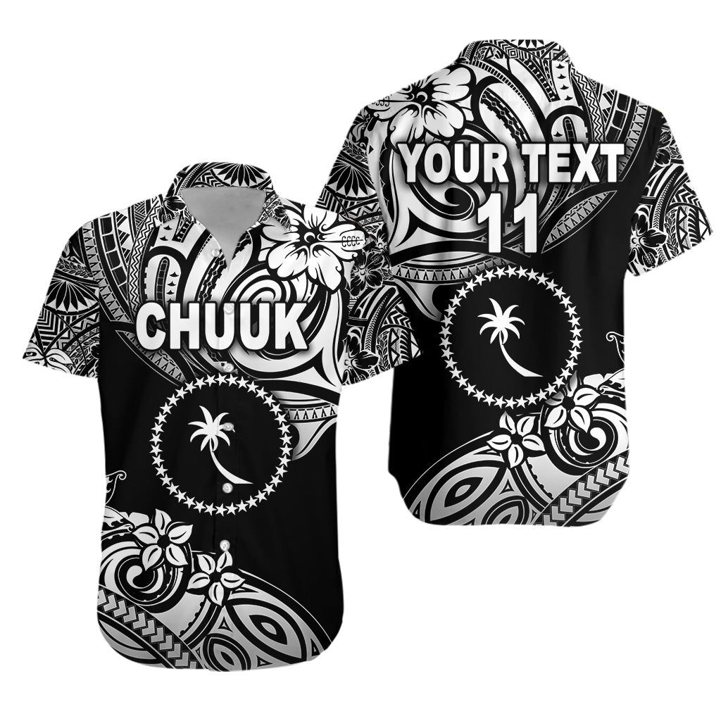 (Custom Personalised) FSM Chuuk Hawaiian Shirt Unique Vibes - Black LT8 Unisex Black - Polynesian Pride