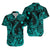 Hawaii Fish Hook Polynesian Matching Dress and Hawaiian Shirt Matching Couples Outfit Unique Style Turquoise LT8 - Polynesian Pride