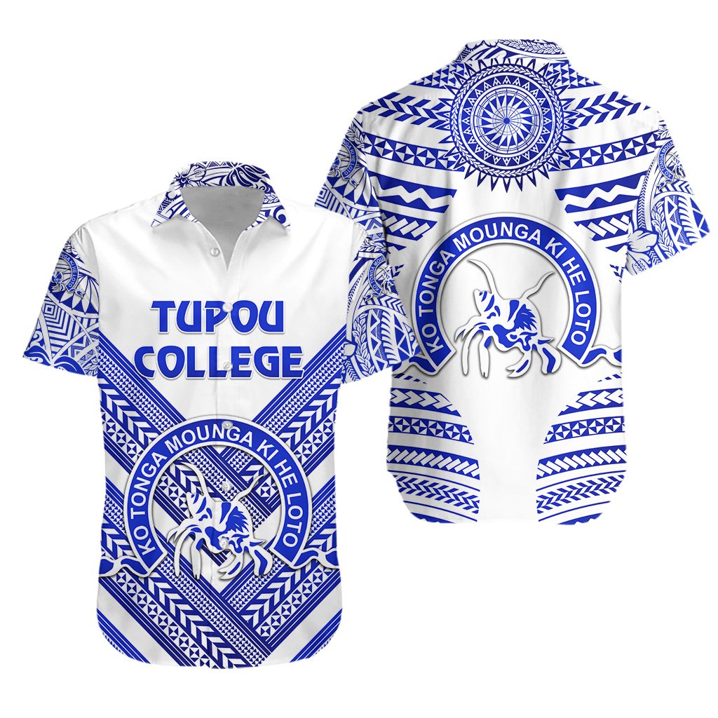 Kolisi Ko Tupou College Tonga Hawaiian Shirt Creative Style - White Unisex Blue - Polynesian Pride