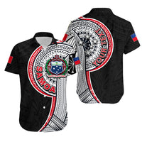 (Custom Personalised) Samoa Tribal Tattoo Hawaiian Shirt No.4 LT6 Unisex Black - Polynesian Pride