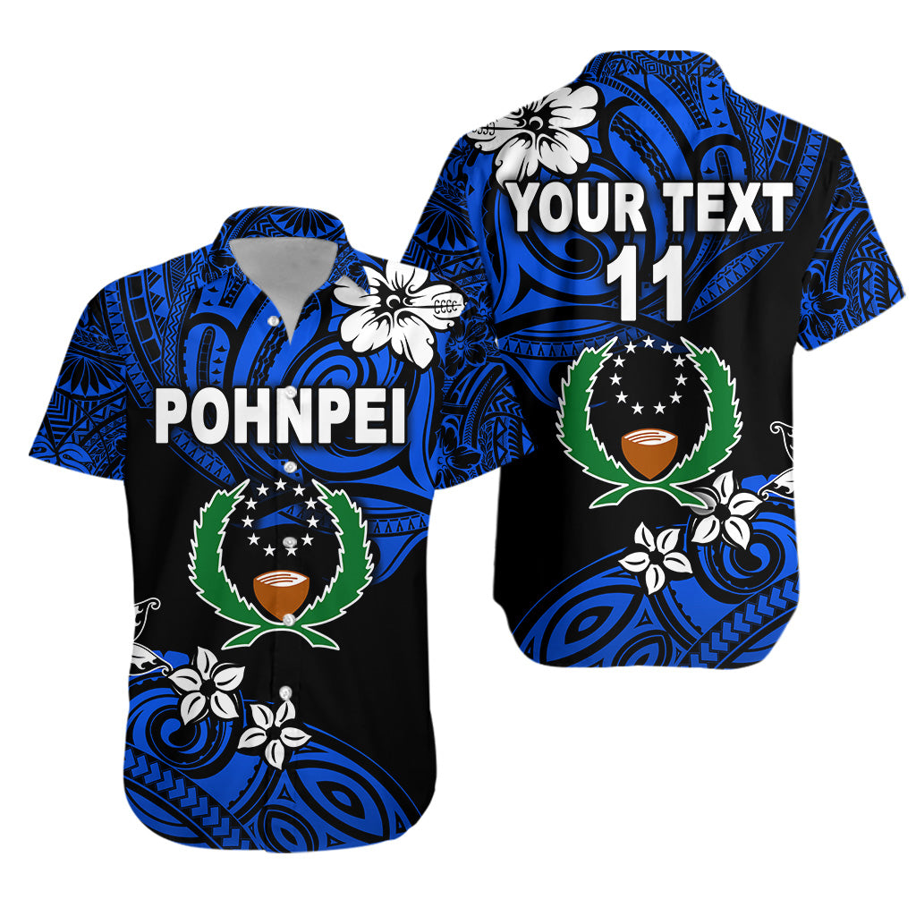 (Custom Personalised) FSM Pohnpei Hawaiian Shirt Unique Vibes - Blue LT8 Unisex Blue - Polynesian Pride