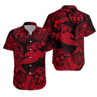 (Custom Personalised) Hawaii Hammer Shark Polynesian Hawaiian Shirt Unique Style - Red LT8 - Polynesian Pride