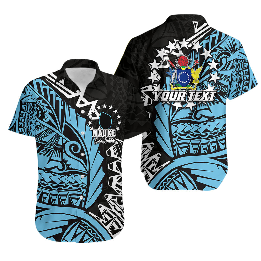 (Custom Personalised)Cook Islands Hawaiian Shirt Mauke Polynesian Style LT6 Unisex Blue - Polynesian Pride