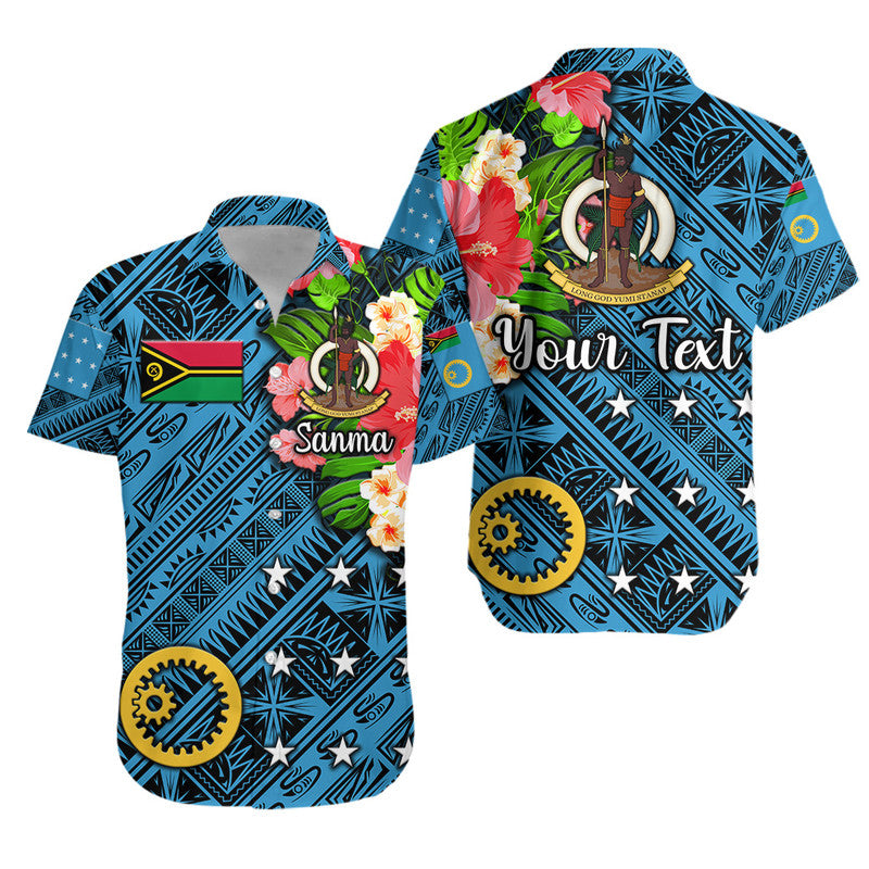 (Custom Personalised) Vanuatu Sanma Hawaiian Shirt Independence Be Proud LT8 Unisex Blue - Polynesian Pride
