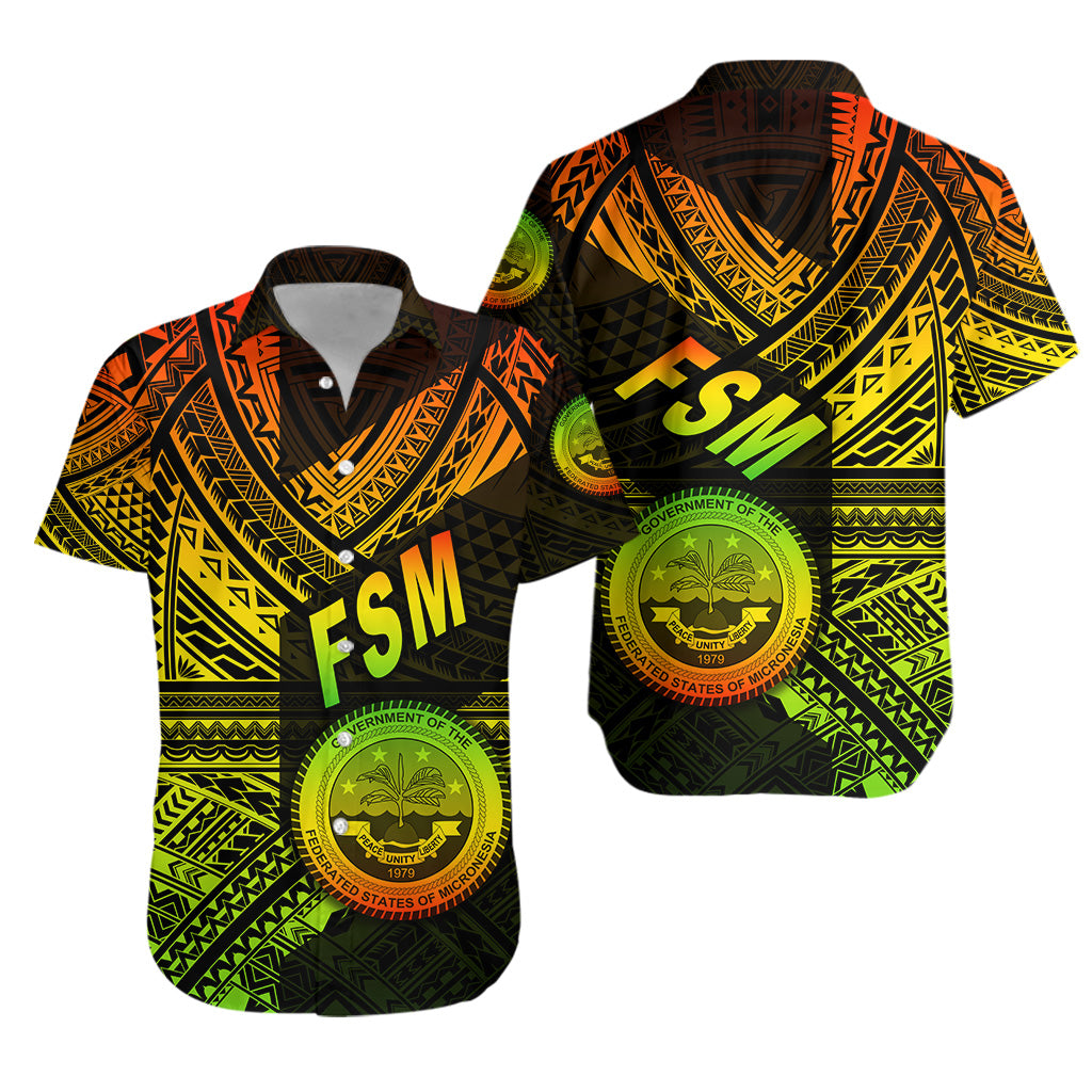 Federated States of Micronesia Hawaiian Shirt FSM Original Style - Reggae LT8 Unisex Reggae - Polynesian Pride