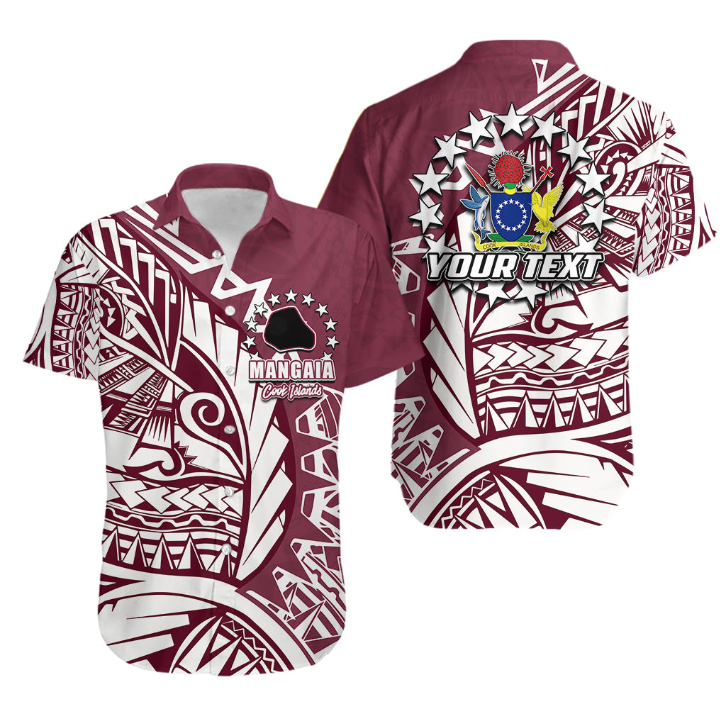 (Custom Personalised)Cook Islands Hawaiian Shirt Mangaia Polynesian Style LT6 Unisex Maroon - Polynesian Pride