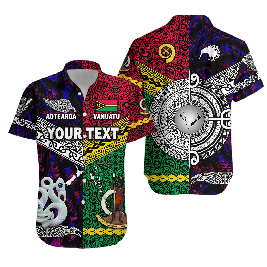 (Custom Personalised) Vanuatu And New Zealand Hawaiian Shirt Together - Purple LT8 Unisex Red - Polynesian Pride