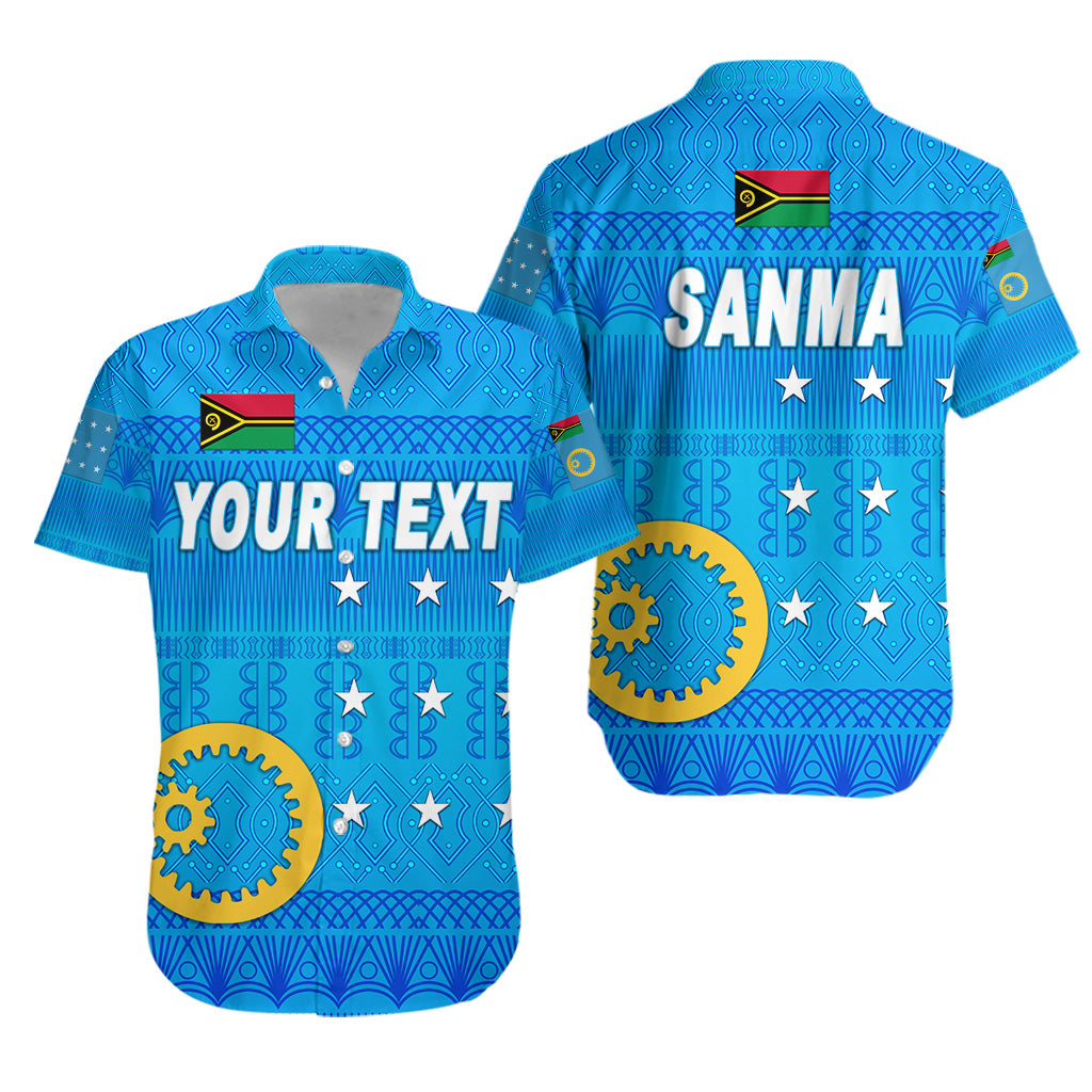 (Custom Personalised) Sanma Province Hawaiian Shirt Vanuatu Pattern Traditional Style LT8 Unisex Blue - Polynesian Pride
