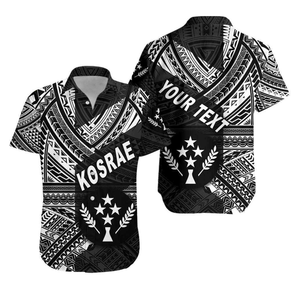 (Custom Personalised) FSM Kosrae Hawaiian Shirt Original Style - Black LT8 Unisex Black - Polynesian Pride