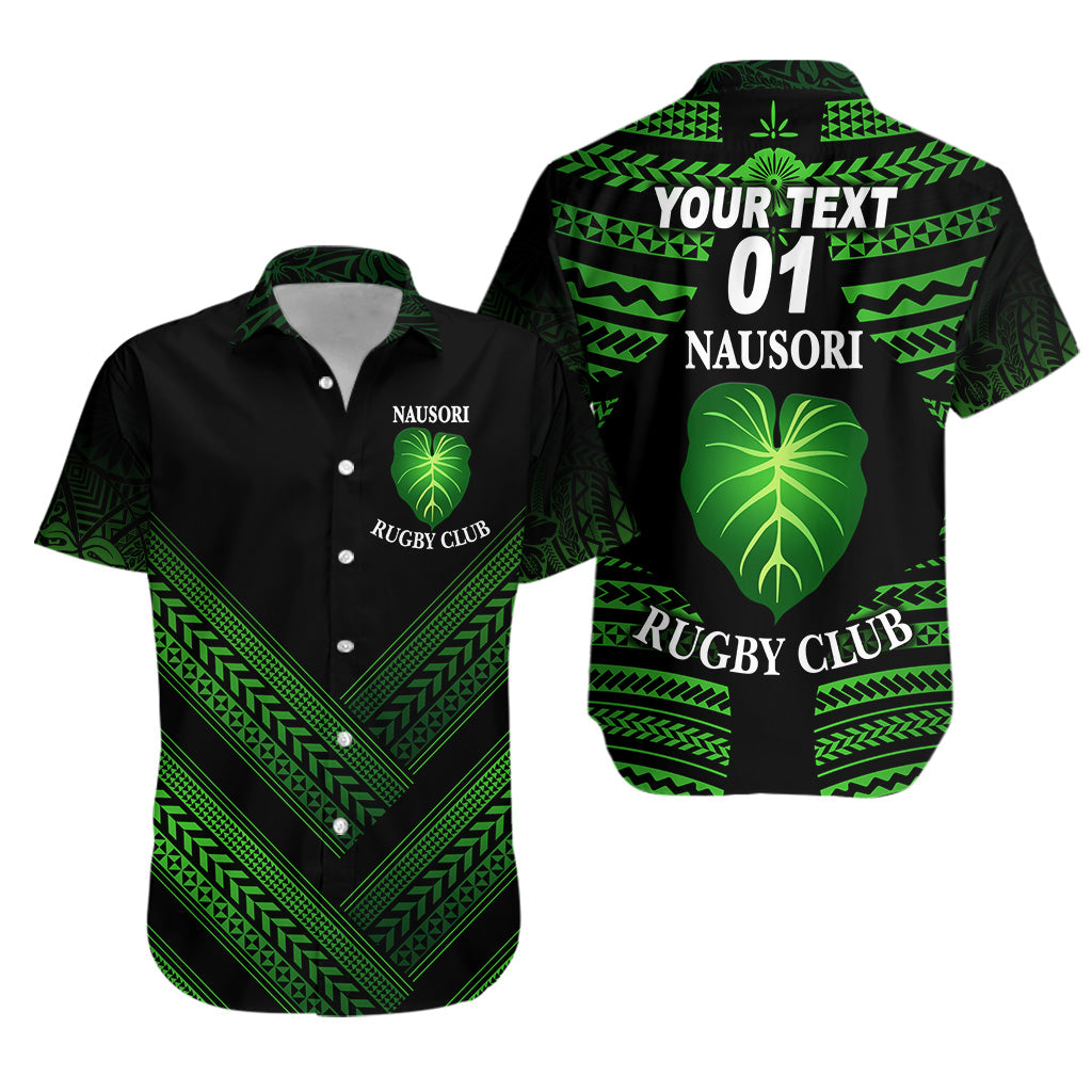 (Custom Personalised) Fiji Nausori Rugby Hawaiian Shirt Creative Style, Custom Text And Number LT8 Unisex Black - Polynesian Pride