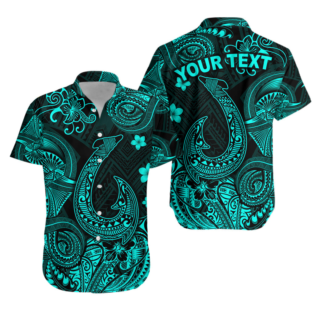 (Custom Personalised) Hawaii Fish Hook Polynesian Hawaiian Shirt Unique Style - Turquoise LT8 - Polynesian Pride