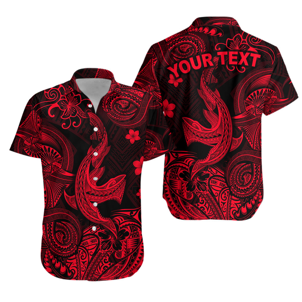 (Custom Personalised) Hawaii Shark Angry Polynesian Hawaiian Shirt Unique Style - Red LT8 - Polynesian Pride