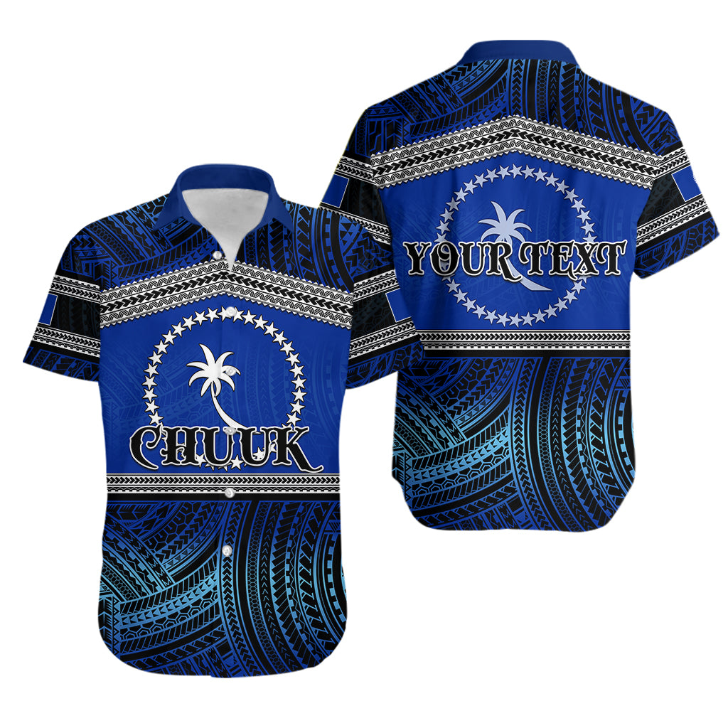 (Custom Personalised) Chuuk Hawaiian Shirt Polynesian Patterns LT6 Unisex Blue - Polynesian Pride