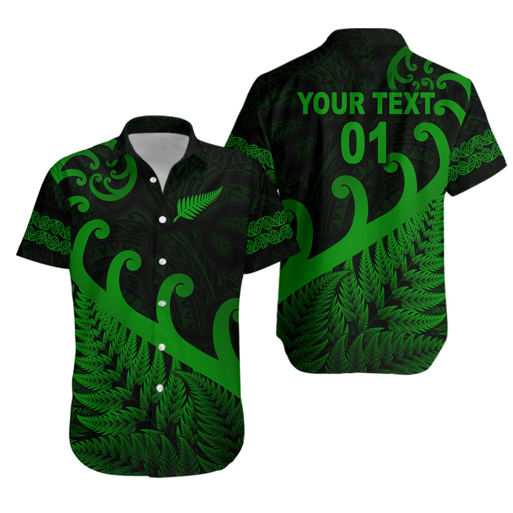 (Custom Personalised) New Zealand Rugby Maori Hawaiian Shirt Silver Fern Koru Vibes - Green LT8 - Polynesian Pride