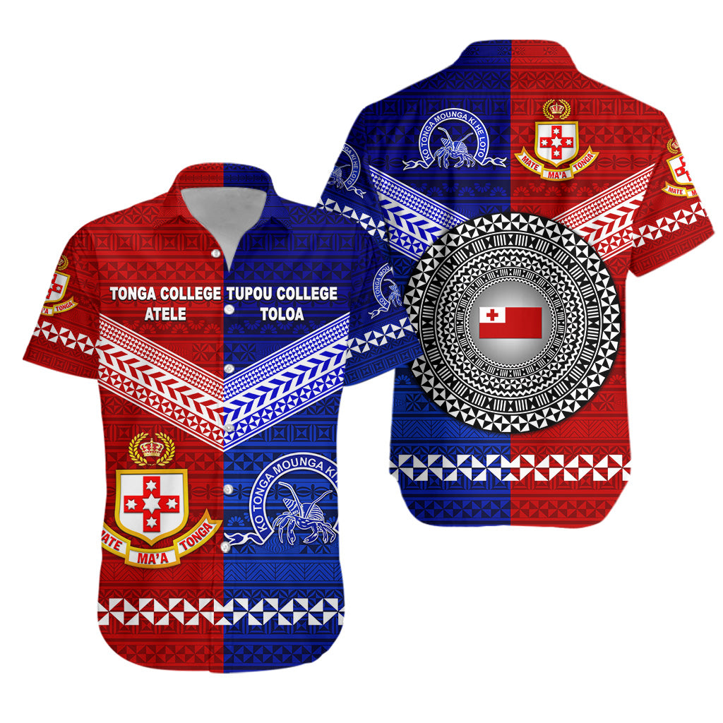 Kolisi Tonga College Atele And Tupou College Toloa Hawaiian Shirt Together - Original LT8 - Polynesian Pride