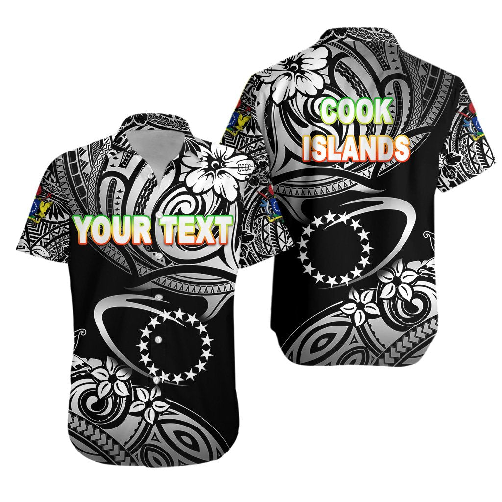 (Custom Personalised) Cook Islands Rugby Hawaiian Shirt Unique Vibes - Black Unisex Black - Polynesian Pride