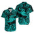 Hawaii Hammer Shark Polynesian Matching Dress and Hawaiian Shirt Matching Couples Outfit Unique Style Turquoise LT8 - Polynesian Pride