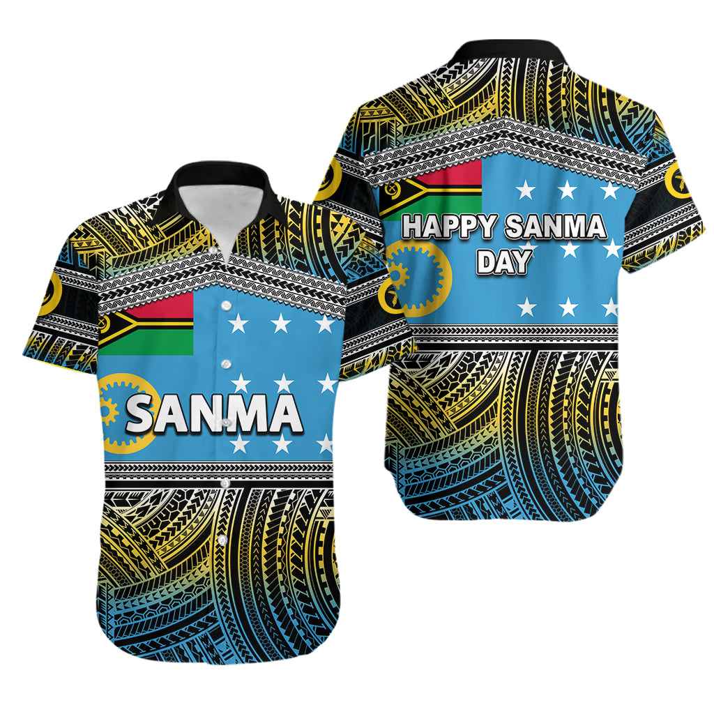 Sanma Day Hawaiian Shirt Of Vanuatu Polynesian Patterns LT6 Unisex Blue - Polynesian Pride