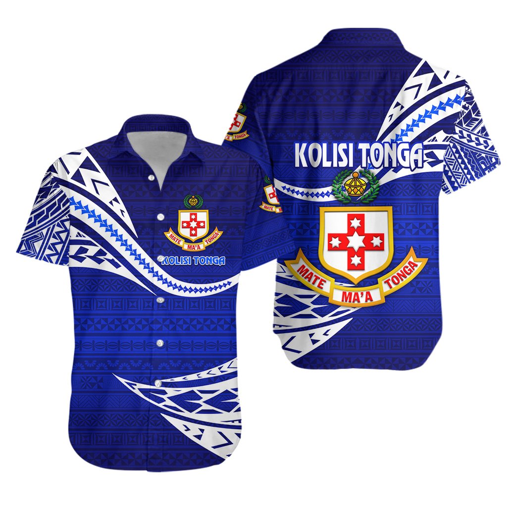 Kolisi Tonga Hawaiian Shirt Mate Ma'a Tonga Unique Version - Blue Unisex Blue - Polynesian Pride