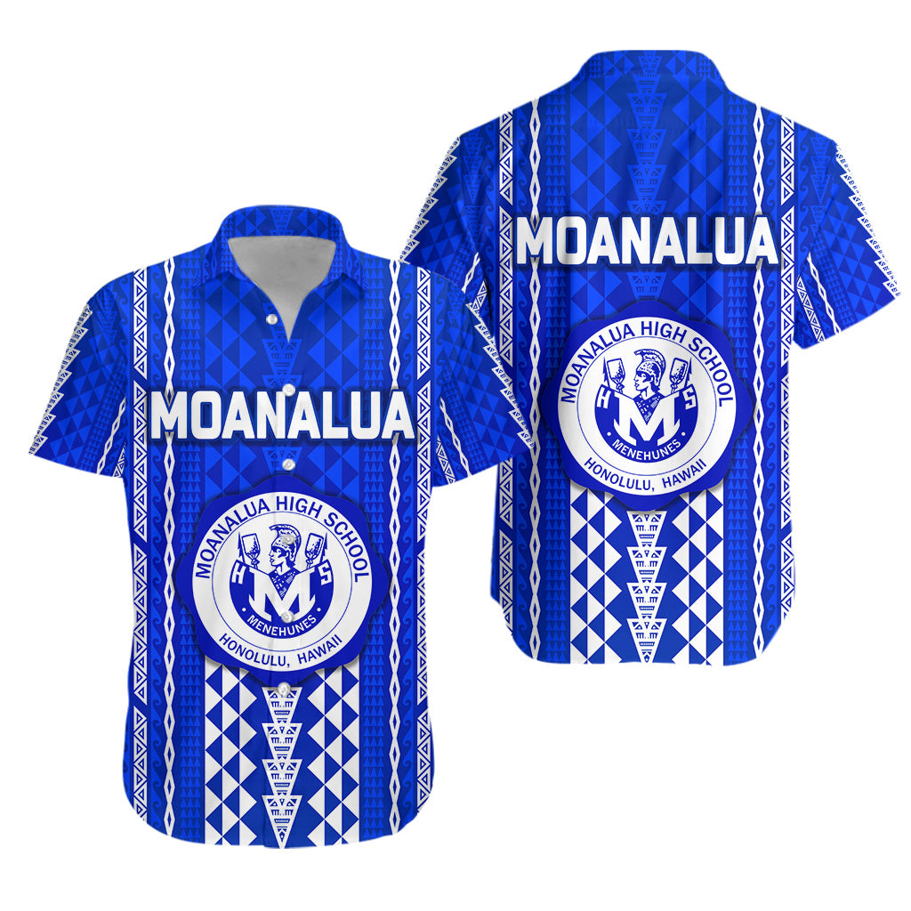 Hawaii Moanalua High School Hawaiian Shirt Simple Style LT8 Unisex Blue - Polynesian Pride