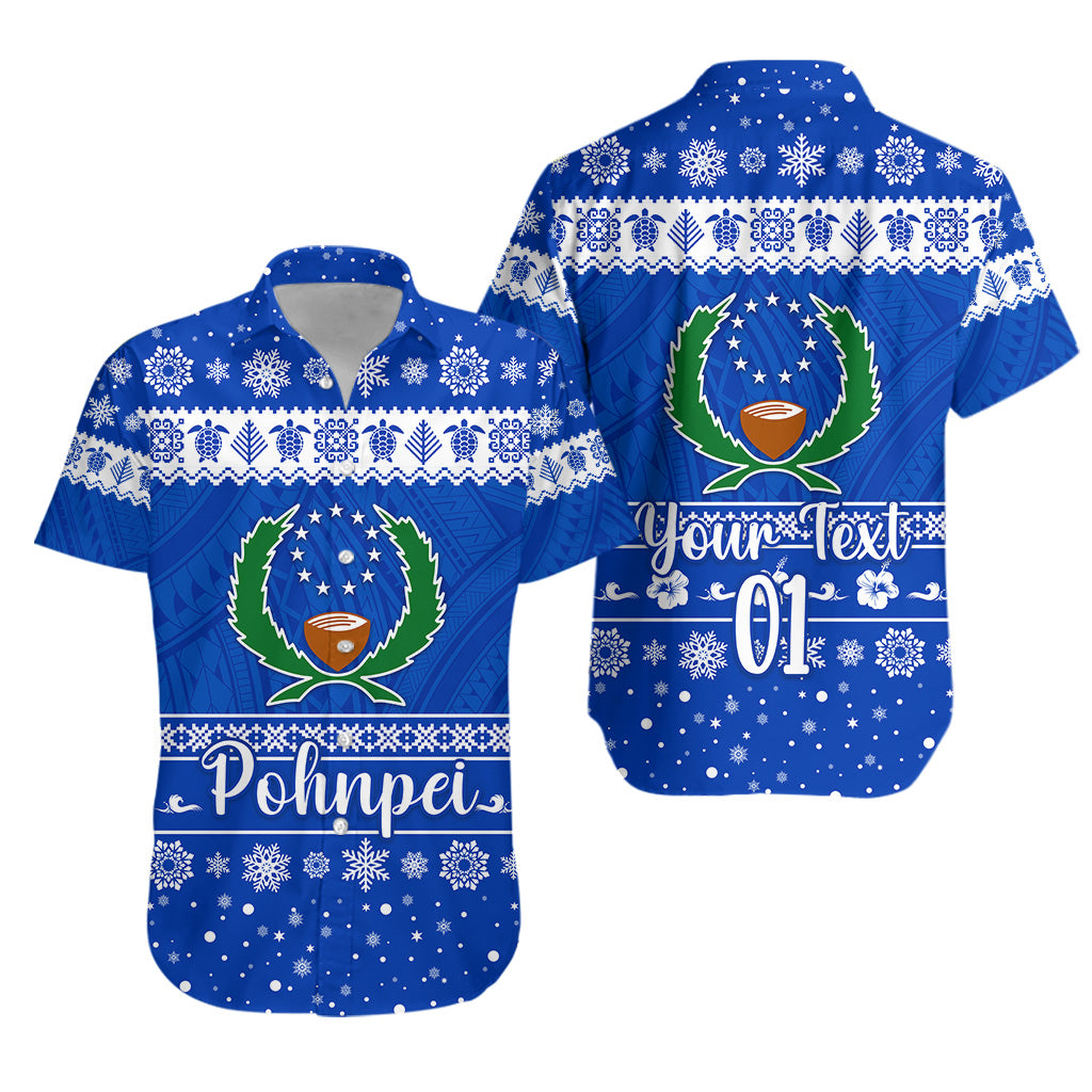 (Custom Personalised) FSM Pohnpei Christmas Hawaiian Shirt Simple Style LT8 - Polynesian Pride