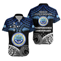 Federated States of Micronesia Hawaiian Shirt Happy FSM 35th Independence Anniversary LT13 Unisex Black - Polynesian Pride